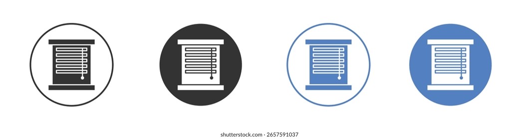Blinds open icon logo graphic designs