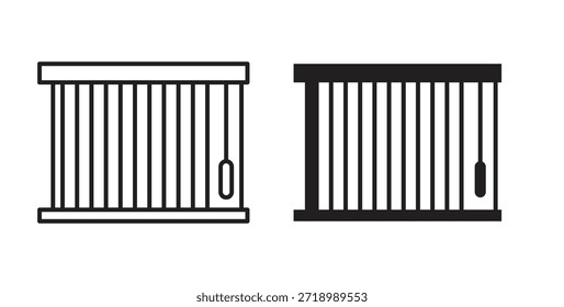 Blinds open icon for mobile app, editable designs