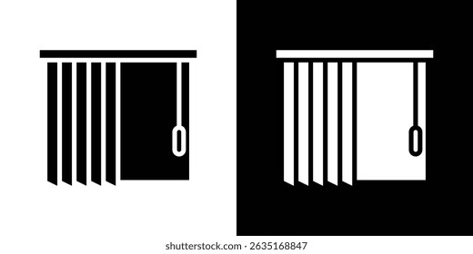 Blinds open icon symbols. Vector illustration.