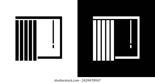 Blinds open icon Vector scalable graphics