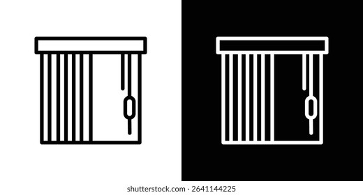Blinds open icon vector simple element illustration editable