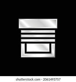 Blinds silver plated metallic icon