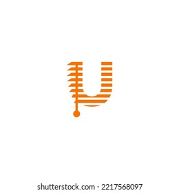 Blinds, Blinds U Letter, U letter Blinds Logo Template vector symbol