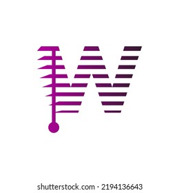 Blinds, Blinds W Letter, W letter Blinds  Logo Template vector symbol