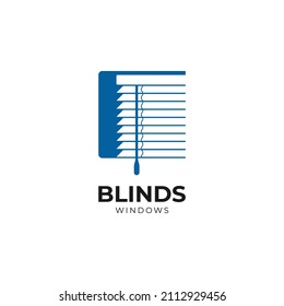 Blinds window coverings logo design vector