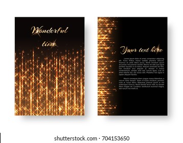 Bling background with abstract light. Shine bright on a black backdrop