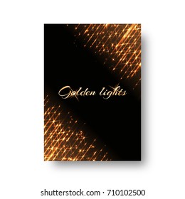 Bling background with light burst. Sparkle vector on a black backdrop.