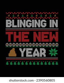 BLINGING IN THE NEW YEAR TSHIRT DESIGN