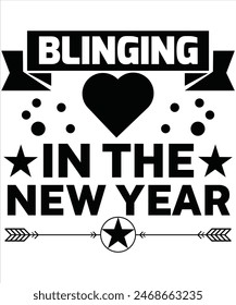 Blinging in the new year T-shirt, Vector File