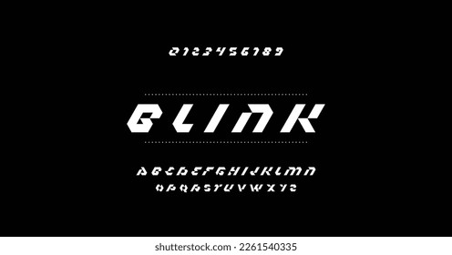 BLINK alphabet custom text strong and funky