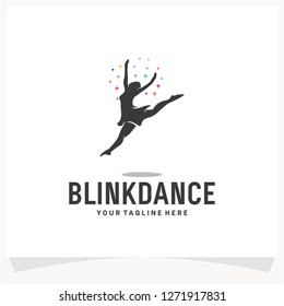 Blink Dance Logo Design Template Inspiration