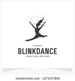 Blink Dance Logo Design Template Inspiration