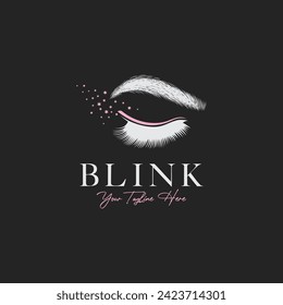 Blink Eye Lash Beauty Logo Design Template, Beauty Logo, Fashion Abstract