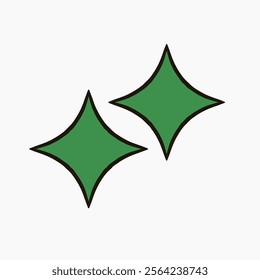 a blink green star abstract design vector