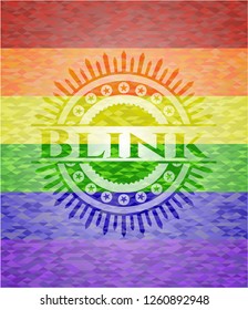 Blink lgbt colors emblem 