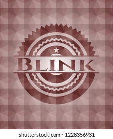 Blink red seamless emblem with geometric pattern.