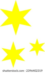 Blink sparkle icon vector yellow color