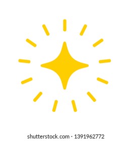 blink star with aura icon vector