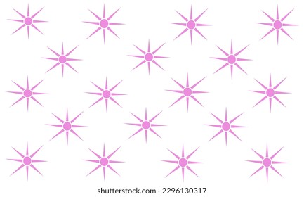 blink star pink cute on white background