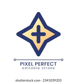 Icono de relleno ui de gradiente perfecto de transición de enlace. Opción de edición de vídeo. Luminoso destello. Símbolo de línea colorido moderno. GUI, UX diseño para aplicación, web. Elemento RGB editable aislado del vector