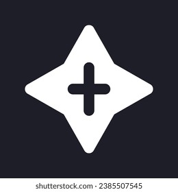Blink transition white pixel perfect solid ui icon. Video editing option. Visual effect. Silhouette symbol for dark mode. Glyph pictogram on black space for web, mobile. Vector isolated image