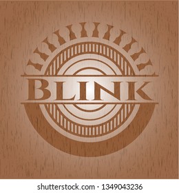Blink vintage wooden emblem