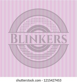 Blinkers pink emblem. Retro