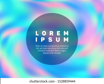 Blinking banner fluid holographic gradient vector design. Club party placard abstract backdrop. Foil fluid neon holographic background for banner.