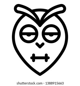 Blinking owl head icon. Outline blinking owl head vector icon for web design isolated on white background