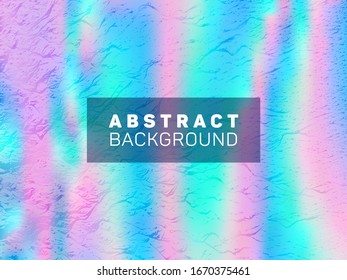 Parpadeo de fondo holográfico geométrico vectorial. Papel pintado abstracto con textura holo. Planta geométrica abstracta para el diseño de vales.