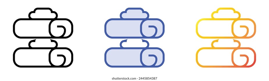 blintzes icon. Linear, Blue Fill and Gradient Style Design Isolated On White Background