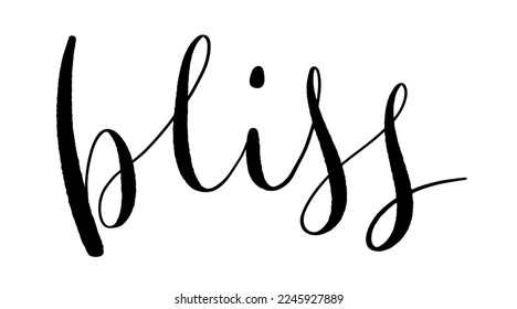 BLISS black vector brush lettering