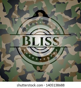 Bliss camouflaged emblem. Vector Illustration. Detailed.