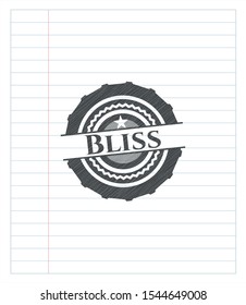 Bliss drawn with pencil strokes. Vector Illustration. Detailed.