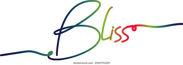 BLISS, Bliss gradient color design vector