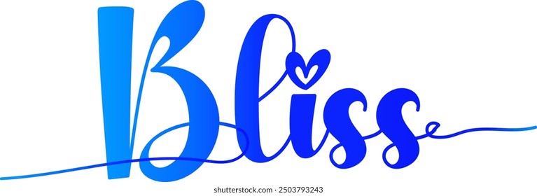 BLISS, Vector de diseño de color degradado de Bliss