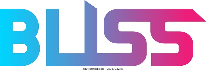 BLISS, Bliss gradient color design vector