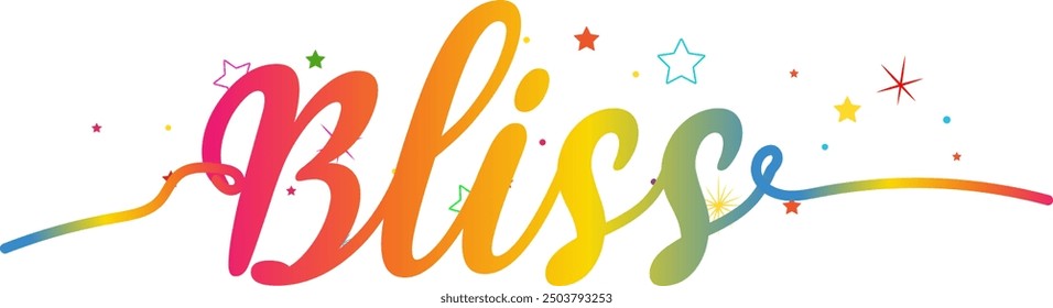 BLISS, Bliss gradient color design vector