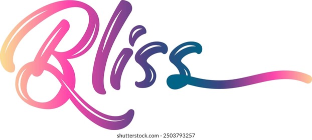 BLISS, Bliss gradient color design vector