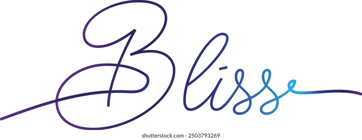 BLISS, Bliss gradient color design vector