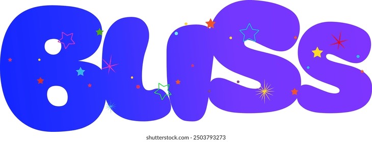 BLISS, Vector de diseño de color degradado de Bliss