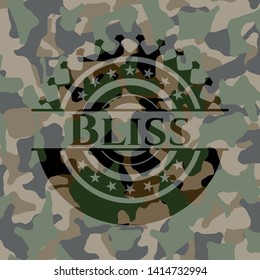 Bliss on camouflage texture. Vector Illustration. Detailed.