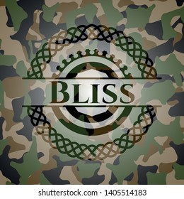 Bliss on camouflaged texture. Vector Illustration. Detailed.