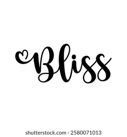 bliss text on white background.