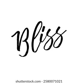 bliss text on white background.