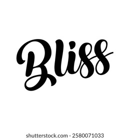 bliss text on white background.
