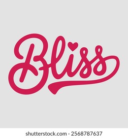 Bliss Text of Valentine Typography Vectors