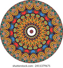 Blissful Beauty: Decorative Colorful Mandala  