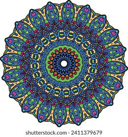 Blissful Beauty: Decorative Colorful Mandala  