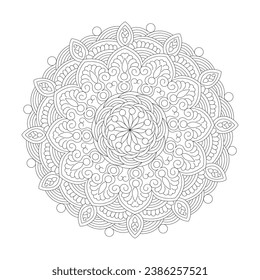 Blissful Blooms rotate coloring book mandala page for kdp book interior, Ability to Relax, Brain Experiences, Harmonious Haven, Peaceful Portraits, Blossoming Beauty mandala design.